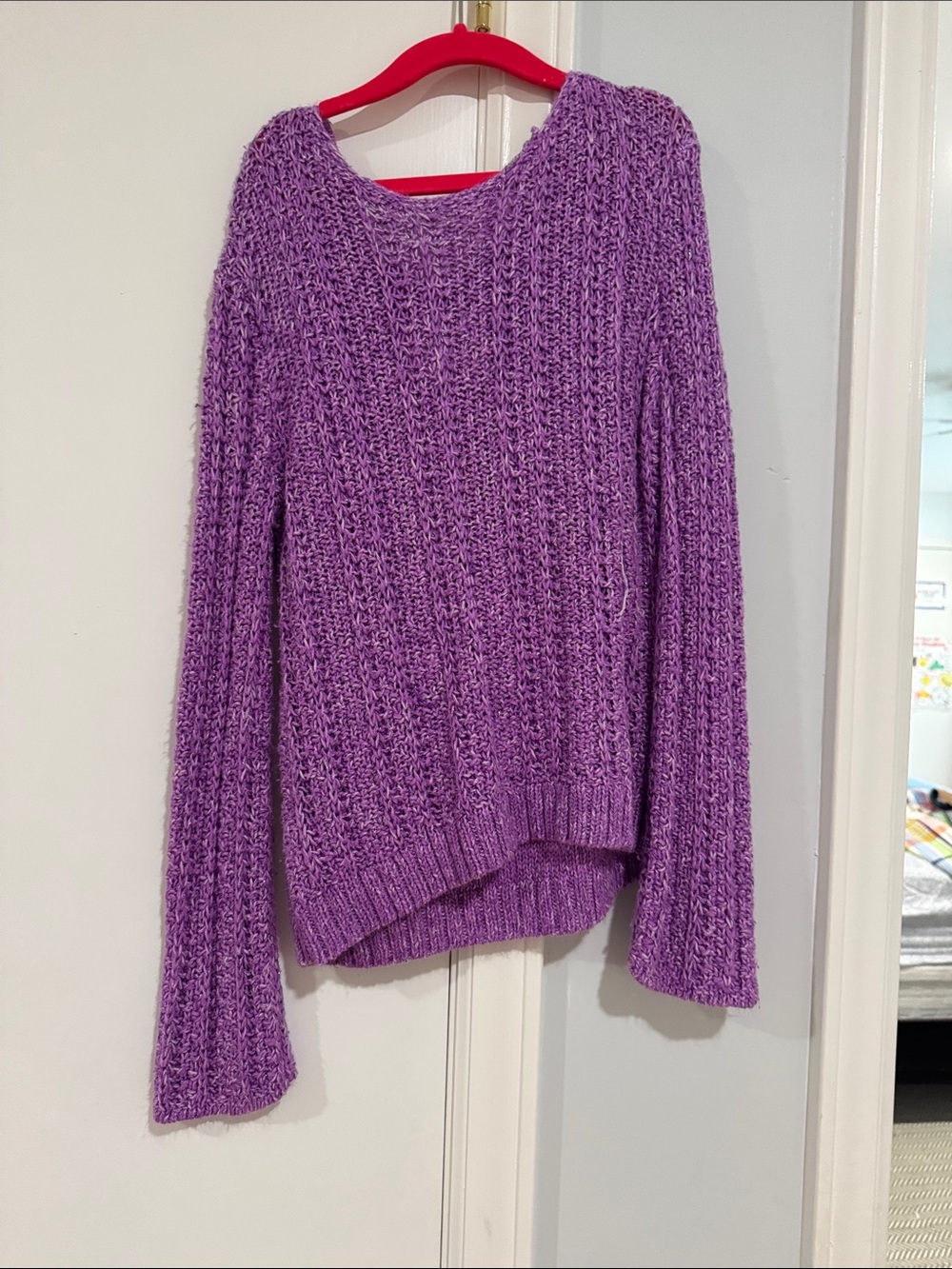 Cozy Lavender Knit Kid’s Sweater